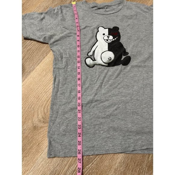 Men's For fans by fans Monokuma Bear T-Shirt Tee Printed Cotton Gray Black size - Picture 6 of 8